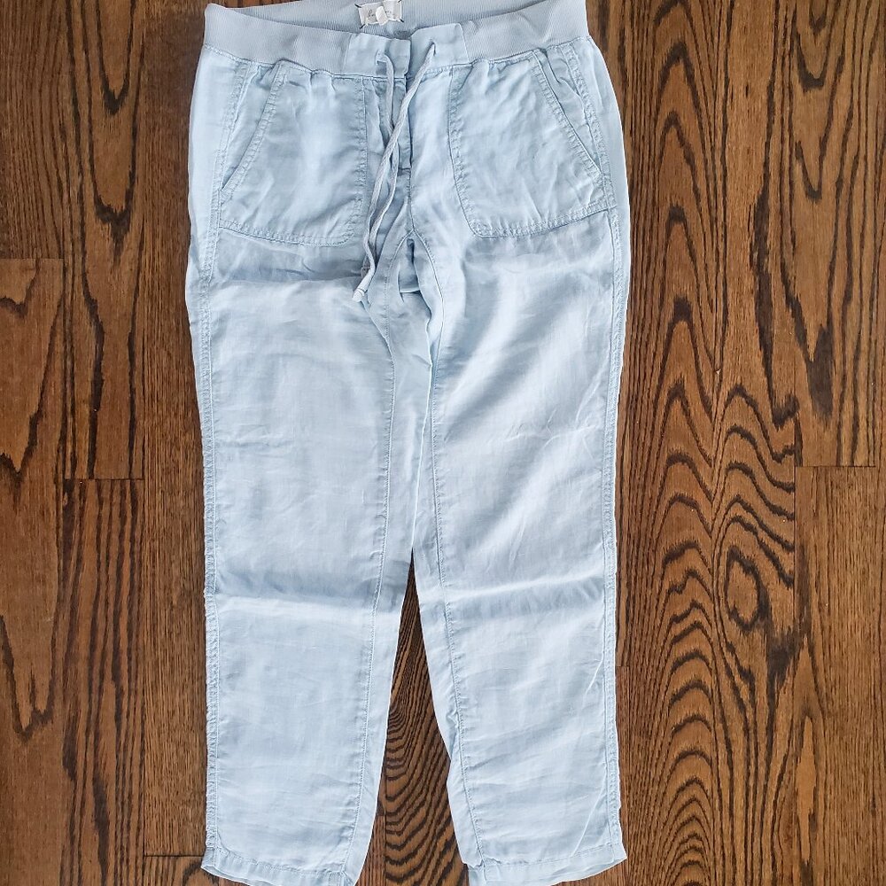 Lou & Grey 100% Linen Blue Pants (Women's XS)
